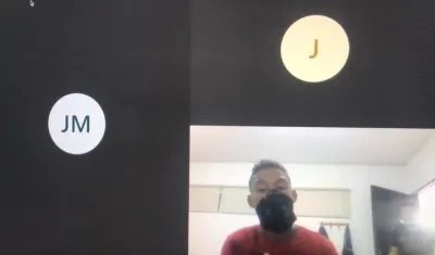 Esneider González Malo, alias 'Cachetes', en audiencia virtual.