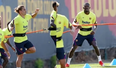 Antoine Griezmann y Ousmane Dembélé.