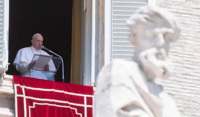 Papa Francisco en el rezo del Ángelus.