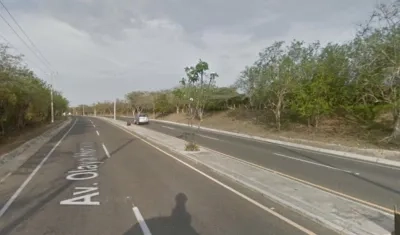Aspecto de la Vía al Mar donde ocurrió el accidente.