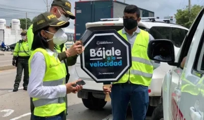 Angélica Rodríguez Andrade, Secretaria de Tránsito y Seguridad Vial, durante operativos.