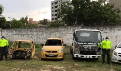 Vehículos recuperados.