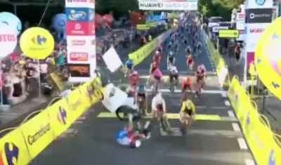 Momento del accidente.