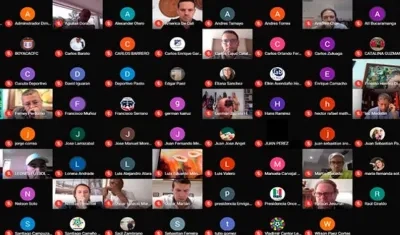 Aspecto de la asamblea extraordinaria virtual.