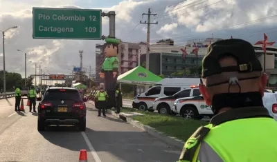 Puestos de control para evitar borrachos al volante.