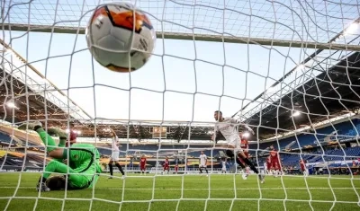 Uno de los goles del Sevilla.