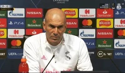 El técnico del Real Madrid, Zinedine Zidane.