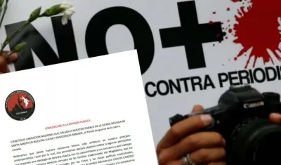 El panfleto supuestamente del ELN con el que amenazan a los 8 periodistas