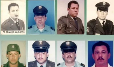 El comisario José Eduardo Sánchez durante su trayectoria en la Policía.