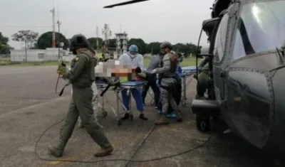 Heridos del ataque de las disidencias de las FARC.