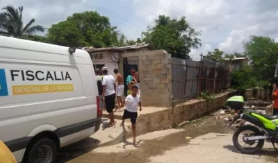 Lugar donde se presentó el ataque sicarial en la mañana del viernes en el barrio El Bosque.