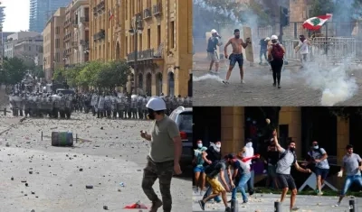 Así se movilizaron los libaneses para protestar contra las autoridades tras la explosión en Beirut.