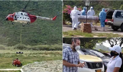 Imágenes del traslado del cuerpo de José de los Santos Sauna.