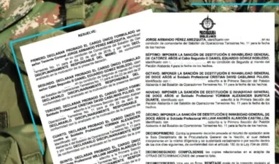 Parte del fallo de la Procuraduría.