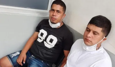 Yesid Olascoaga De la Hoz y Juan Luis Barrios Chamorro, los dos capturados.