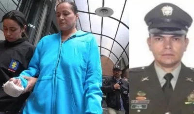 Gloria Aidé Huertas Riaño y su esposo asesinado el patrullero Iván Arturo Zorro Penagos