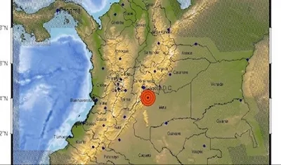 Epicenttro del sismo.