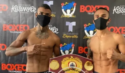 Brandon Valdés y Ricardo Espinoza pelean por el campeonato juvenil supergallo de la OMB.