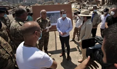 Visita del FBI al puerto de Beirut.