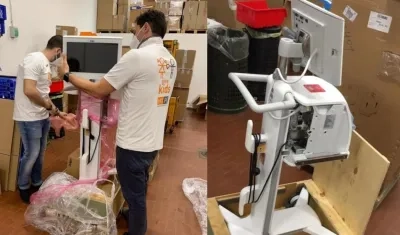 Los equipos que envió el Papa.