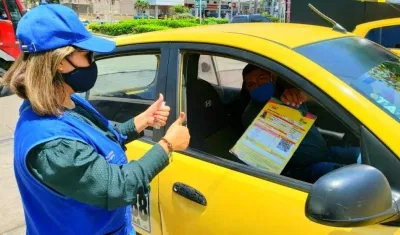 Taxistas en Barranquilla.