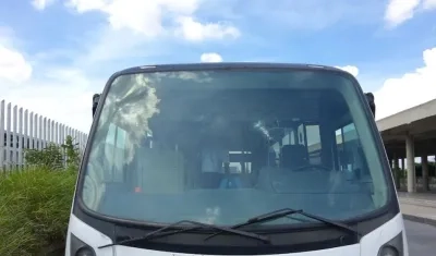 El vehículo vandalizado.