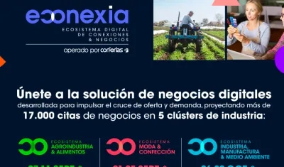 La plataforma brindará acceso a ruedas de negocios de cinco clústers