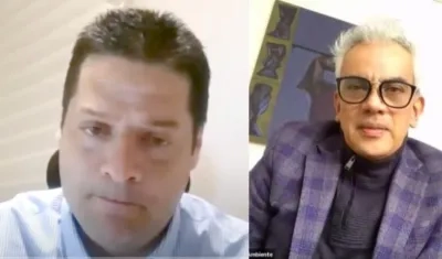 Mauricio Gómez Amín, senador, y Ministro de Ambiente, Ricardo Lozano.