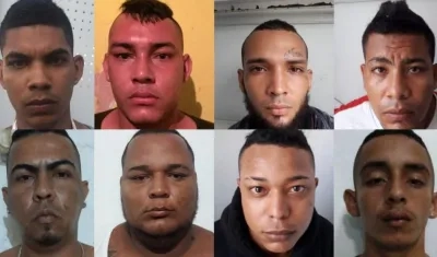 Los presuntos integrantes de la banda 'Los Iluminatis-Costeños'.