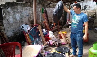 Varias familias resultaron afectadas por el aguacero del pasado lunes. 