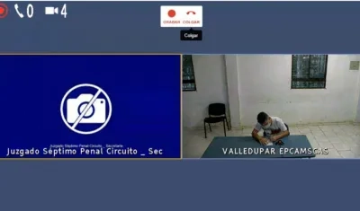 Imagen del juicio oral virtual a 'Tommy Masacre'.