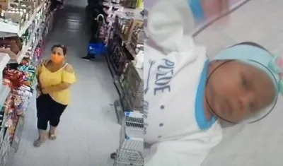 La secuestradora y la bebé secuestrada.