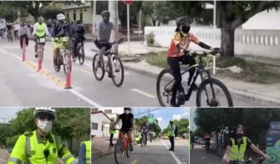 Ciclorruta fue habilitada este lunes en la calle 44 entre carreras 22 y 13C.