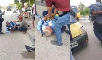 Agente de tránsito apuñalado por motocarrista