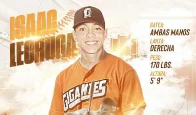 Así presentaron al pelotero Isaac Lechuga.