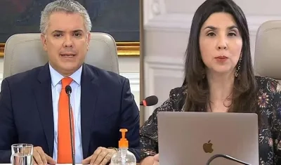 Presidente Iván Duque y Ministra de Educación