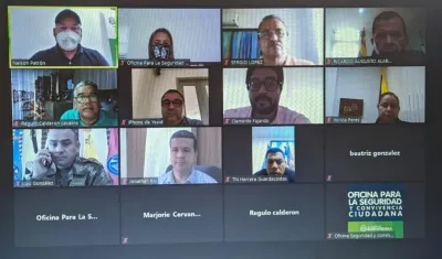 Reunión virtual del Comité de Seguimiento de Criminalidad y Violencia.