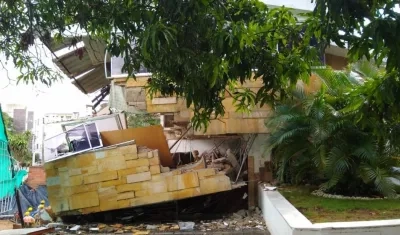 Así quedó la vivienda.