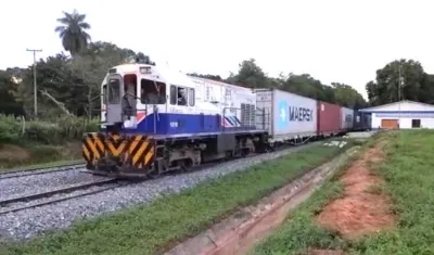 Pese a la pandemia el corredor férreo sigue operando.