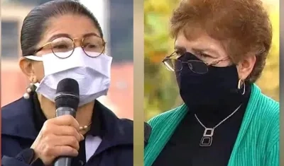 Griselda Lobo, senadora de las FARC y Carmenza López.