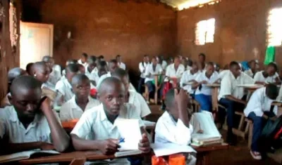 Foto de archivo de una escuela de Kivu del Norte, RDC.