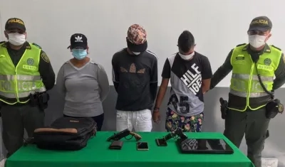 Capturados por hurto en el norte de Barranquilla.