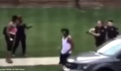 Momento del ataque a Jacob Blake.