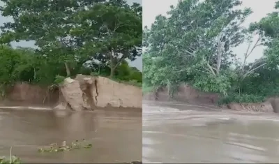 Estragos de la fuerte erosión.