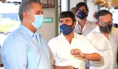 El Presidente Iván Duque y el Alcalde Jaime Pumarejo.