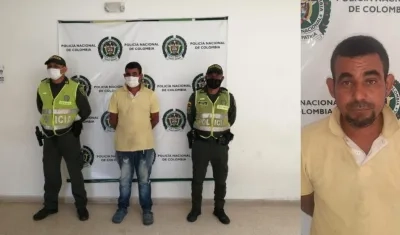 Robinson Rafael Mendoza, capturado por la Policía. 