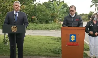 Presidente Duque y el fiscal Francisco Barbosa hicieron el anuncio desde Arauca.