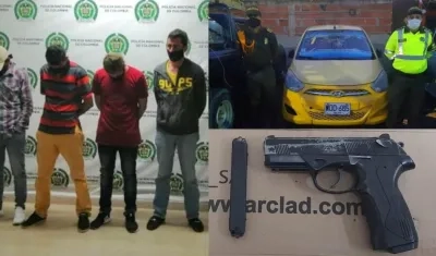 Los capturados fueron conducidos a la URI y el taxi fue recuperado.