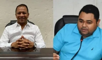 Ronald Castillejo y Wilber Hinojosa, concejales de Valledupar. 