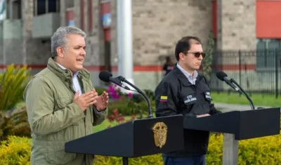 El Presidente Iván Duque y el Fiscal Francisco Barbosa.